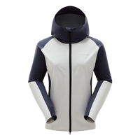 波司登（BOSIDENG）户外冲锋衣女连帽防风防泼城市轻户外单壳冲锋衣外套B40512004 深青灰/明亮灰827F 160/84A