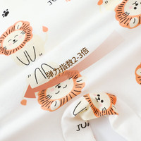 迷你木木屋新生儿连体衣春秋男童女童纯棉长袖哈衣婴儿衣服对开长袖爬服 萌萌狮 59cm 身高54-58cm