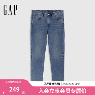 Gap 男装2025春季微弹中腰柔软直筒牛仔裤百搭休闲长裤720830 浅色水洗 30 (170/80A)亚洲尺码