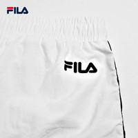 斐乐FILA 24夏男款沙滩裤休闲五分裤字母撞色欧版 亮白色 L
