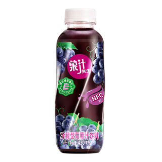 屈臣氏菓汁先生含NFC果汁营养葡萄汁饮料430ml*6瓶量贩装冷藏型 葡萄汁 430mL*6瓶