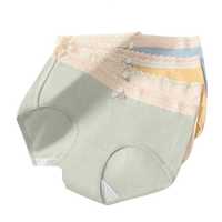 洁丽雅（grace）4条装棉质内裤女精梳棉亲肤柔软舒适中腰高弹大码女士短裤内裤女 【4条装】