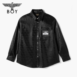 BOY LONDON 男女同款朋克潮牌PU皮衬衫外套 B233N4400302