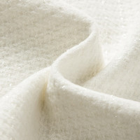 晚白2025春款时尚简约气质上衣百搭淑女小香风外套女 米白色 2XL