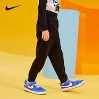 NIKE 耐克童装男童加绒保暖长裤秋冬儿童云朵LOGO针织休闲运动裤小童 正黑色 130 /56 【身高116-122cm】 130/56(7)