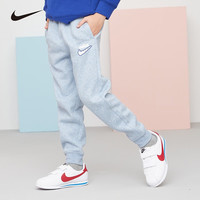 NIKE 耐克童装男童加绒保暖长裤秋冬儿童云朵LOGO针织休闲运动裤小童 石板灰 110 /53 【身高104-110cm】 110/53(5)