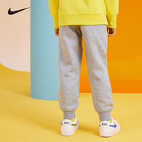 NIKE 耐克童装男童加绒保暖长裤秋冬儿童云朵LOGO针织休闲运动裤小童 石板灰 110 /50(4T) 【身高98-104】 110/50(4T)