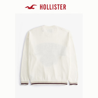 HOLLISTER24秋冬款氛围感慵懒圆领套头针织衫毛衣男装KI320-4056 白色 XS (170/84A)