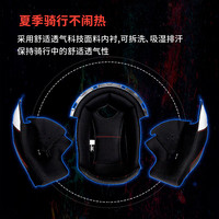 LS2摩托车头盔男女机车赛车四季全盔儿童盔防雾大尾翼802 特白/兰紫红21号 L(53-54头围)