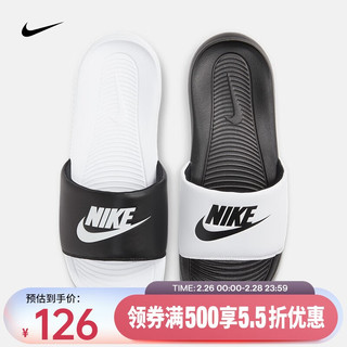 NIKE 耐克 Victori One Slide Mix 男子拖鞋 DD0234-100 白黑 41