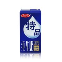 1月 三元特品纯牛奶200ml*24盒整箱特价营养奶礼盒装