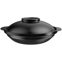 康舒康舒砂锅耐高温干烧不裂浅锅家用燃气灶煲仔饭煲汤陶瓷小沙锅 黑浅锅锅身(单人用) 600ml