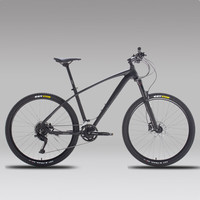 WOLFWOLF跑狼硬核300plus山地车成人18速油碟气压前叉越野山地自行车 消光黑银 /禧玛诺18速/120响花鼓 27.5寸轮径X17寸车架