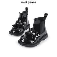 Mini Peace MiniPeace太平鸟童装春新短靴F2ZBF1762 黑色 26