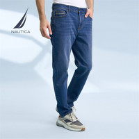 诺帝卡(NAUTICA)男装秋冬款亲肤带弹棉氨混纺休闲直筒牛仔裤男PC2321 浅蓝色42T(223) 30