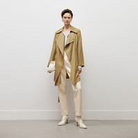 麦檬MM麦檬秋冬百搭经典米色中长款收腰风衣外套女5997260253 米色 S