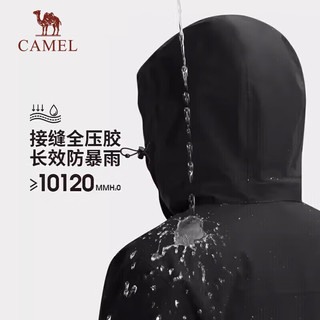 骆驼（CAMEL）冲锋衣羽绒内胆加厚保暖防风防水三合一登山服装A13CA6B006 冰晶灰色男