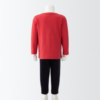 無印良品 MUJI 無印良品 婴童 起毛罗纹织 长袖T恤 儿童童装 CCD11A1A 红色 100