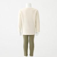 無印良品 MUJI 無印良品  婴童 起毛罗纹织 长袖T恤 儿童童装 CCD11A1A 米白色 100