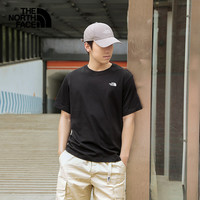 北面（The North Face）休闲T恤短袖男款舒适宽松半袖透气单车自行车24春夏|89U8 JK3/宇宙黑 S