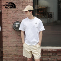 北面（The North Face）休闲T恤短袖男款舒适宽松半袖透气单车自行车24春夏|89U8 FN4/雪峰白 L