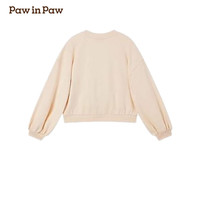 PawinPaw卡通小熊童装24年秋冬女童圆领灯笼袖卫衣 Ivory象牙色/39 160 cm