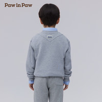 PawinPaw卡通小熊童装2025年春夏男童男宝圆领卫衣宽松舒适 Grey灰色/15 90 cm