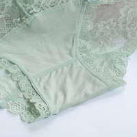 夏.娃.之.秀（EVE'S MAGIC）内裤女纯色轻薄款透气舒适包臀中腰柔软裸感女生三角短裤衩底裤 薄荷绿（K3029） 1条 L