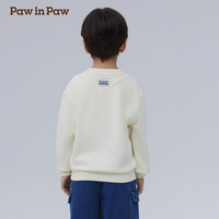PawinPaw卡通小熊童装2025年春夏男童男宝圆领卫衣宽松舒适 Ivory象牙色/39 100 cm