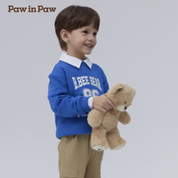 PawinPaw卡通小熊童装2025年春夏男童男宝圆领卫衣宽松舒适 Blue蓝色/50 130 cm