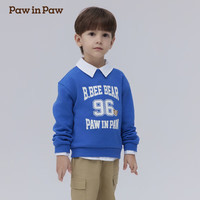 PawinPaw卡通小熊童装2025年春夏男童男宝圆领卫衣宽松舒适 Blue蓝色/50 150 cm