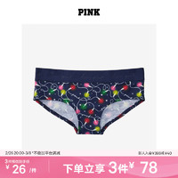 VICTORIA'S SECRET PINK 舒适简约活泼三角女士内裤 5RSG黑色/印花 11185511 XS