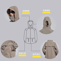 TNV防晒衣服女速干凉感透气UPF50+户外山系宽松原纱薄外套男防紫外线 冰川灰 XL 体重140斤以上