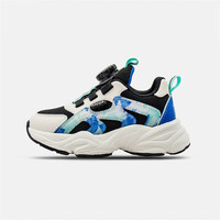 Kappa Kids背靠背卡帕童鞋秋季运动鞋男轻便透气防滑耐磨跑步鞋 黑蓝 28 28码