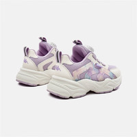 Kappa Kids背靠背卡帕童鞋秋季运动鞋男轻便透气防滑耐磨跑步鞋 米紫 35 35码