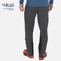 睿坡 Rab24男士Torque VR软壳裤户外运动登山徒步攀登防风长裤 QVR-88 炭黑色 32