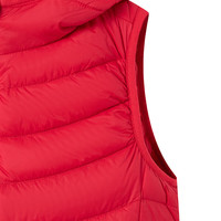 波司登（BOSIDENG）25春季轻薄羽绒服男女儿童5A抗菌4防连帽内搭马甲T250135520 中国红1215 140 /64