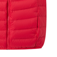 波司登（BOSIDENG）25春季轻薄羽绒服男女儿童5A抗菌4防连帽内搭马甲T250135520 中国红1215 120 /60
