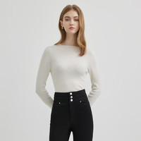 SCOFIELD【无缝一体】女100%羊毛修身简雅无缝打底针织衫毛衣 亮棕色（加单） S 155