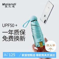 莫兰迪 五折伞 孔雀蓝 94.5cm