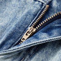 森马 Semir半身裙女高腰开叉春夏牛仔直筒短裙子103124120002 牛仔黄泥染80325 S