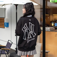 美职棒(MLB)卫衣男女装洋基队宽松上衣休闲服套头衫妇女节 纽约洋基队/黑色 L 175/96A