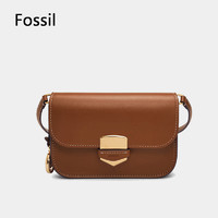 FOSSIL 化石 女士Lennox伦诺克斯光滑皮革小号翻盖斜挎包