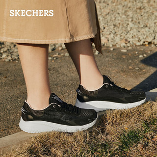 斯凯奇（SKECHERS）女鞋春季软底减震户外运动跑步鞋防滑透气休闲鞋健步鞋117224 黑色/粉红色/BKPK 35.5