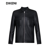 迪柯尼（DIKENI）【雷总同款】【哑光绵羊皮】秋冬男士经典1034工装皮衣发布会同款 黑色 2XL （54）