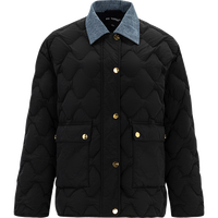 【牛仔翻领羽绒服】24冬款90铂金绒撞色衬衫式羽绒外套女