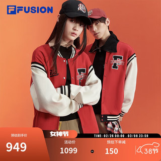 FILA FUSION 情侣款刺绣棒球服运动夹克