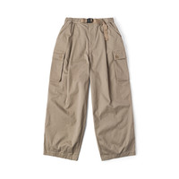  女子梭织长裤浅褐色工装风运动休闲