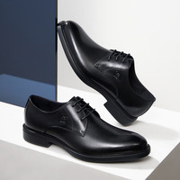 骆驼(CAMEL)男鞋 2025春夏正装男士皮鞋黑色商务厚底德比鞋男 G14A005624 黑色 42