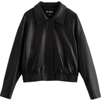 初语美式复古机车风夹克皮衣女2024秋季新款休闲拉链短款外套